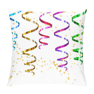 Personality  Party Streamers. Vector Pillow Covers