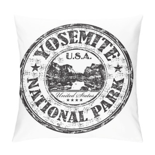 Personality  Yosemite National Park Grunge Rubber Stamp Pillow Covers