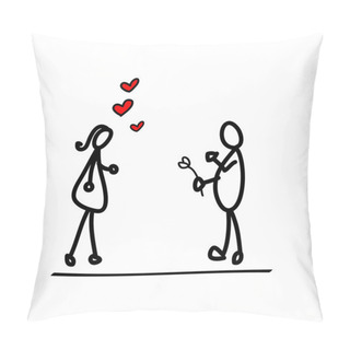 Personality  Couple In Love Pillow Covers