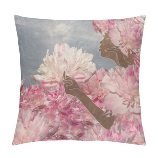 Personality  Girl In Flowers Pillow Covers