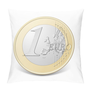 Personality  One Euro Coin. Pillow Covers