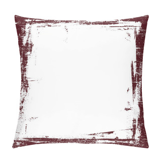 Personality  Dark Red Grunged Border Pillow Covers