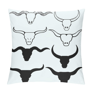 Personality  Skull Of A Bull Pillow Covers