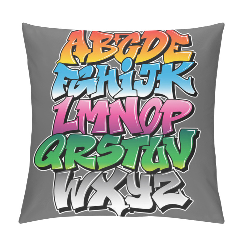 Personality  Graffiti style lettering text design pillow covers