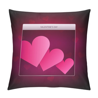 Personality  Vector Banner For Valentine's Day. Pillow Covers