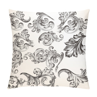 Personality  Collection Of Vector Decorative Vintage Swirls For Design Pillow Covers