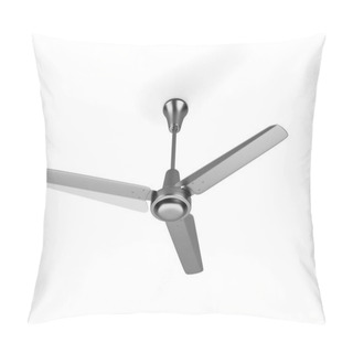 Personality  Ceiling Fan On White Background 3D Illustration Pillow Covers