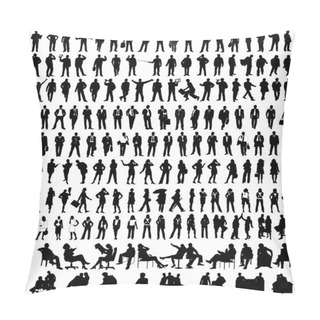 Personality  Vector Silhouettes Of Business Pillow Covers