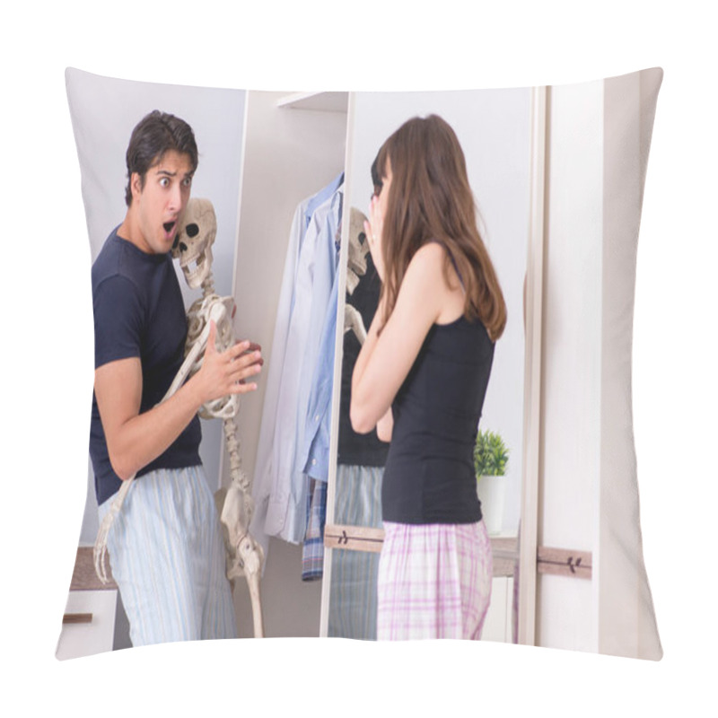 Personality  Concept of Skeleton in the cupboard or closet pillow covers