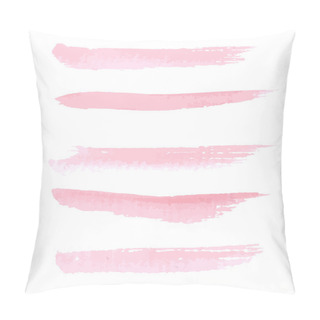 Personality  Hand Drawn Pastel  Pink Color Watercolor Brushstroke Line Pillow Covers