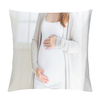 Personality  Pregnant Woman Touching Her Belly  Pillow Covers