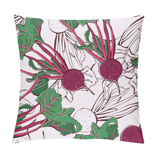 Personality  Beetroot Seamless Pattern Pillow Covers