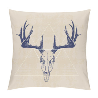 Personality  Deer Skull Pillow Covers