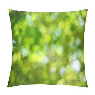 Personality  Abstract Green Natural Bokeh Background Pillow Covers
