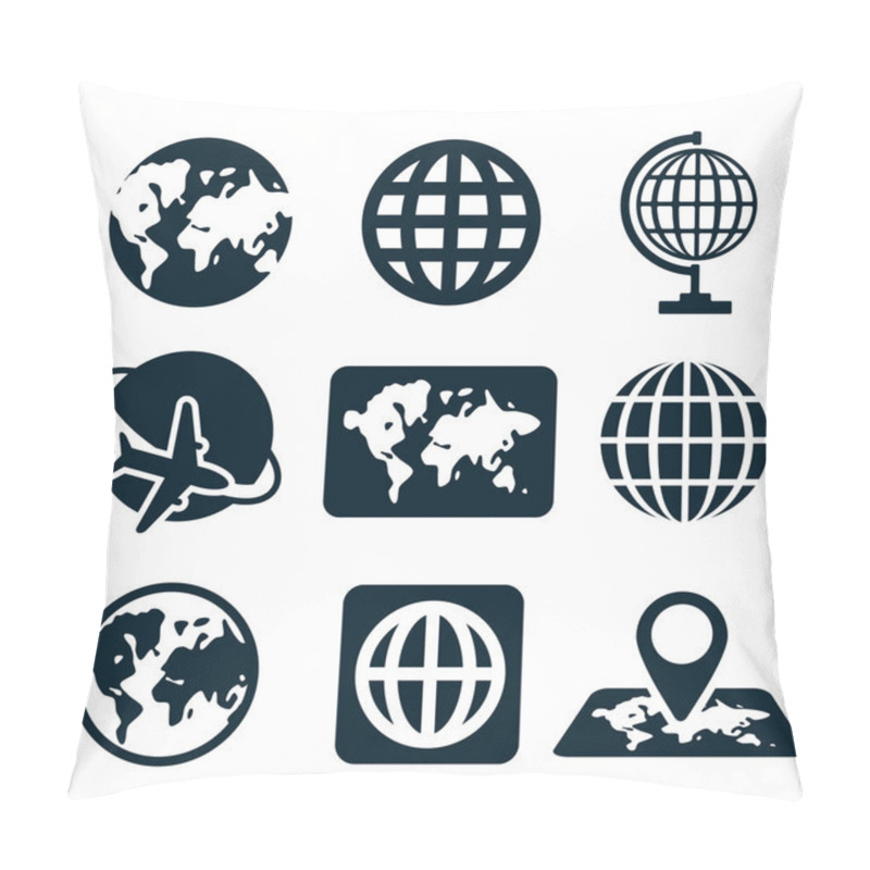 Personality  earth icons pillow covers