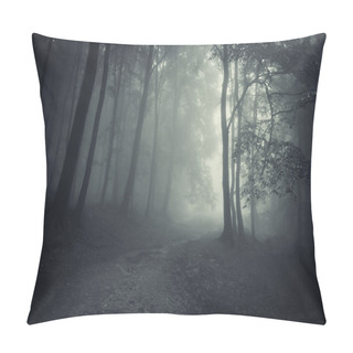 Personality  Dark Forest With Road Pillow Covers