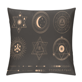 Personality  Mystical Magic Elements Pillow Covers