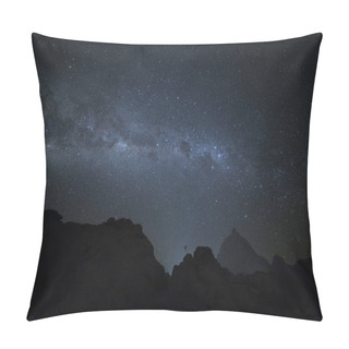 Personality  Beautiful Starry Sky Over Mountain Range Pillow Covers