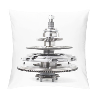 Personality  Abstract Christmas Tree Of Car Parts On A White Background. Decorated  Pillow Covers