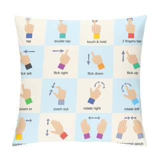 Personality  Touch Interface Gestures Pillow Covers