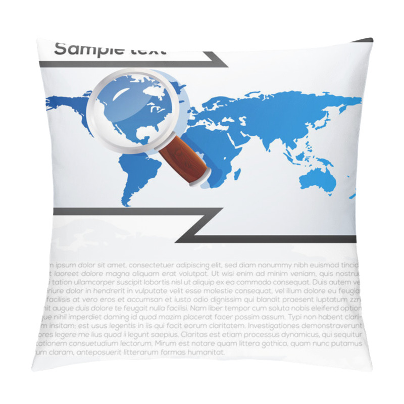 Personality  North America Map with Loop pillow covers