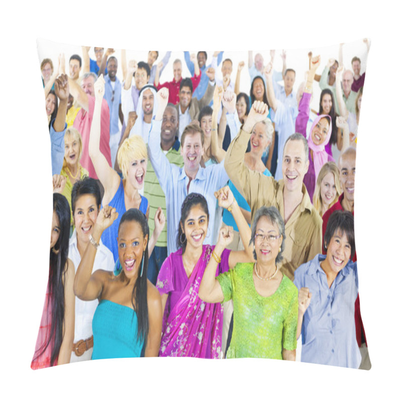 Personality  Large Multi-ethnic Group Of People Pillow Covers