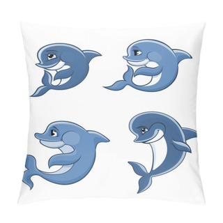 Personality  Cartoon Dolphin Calves Set  Pillow Covers