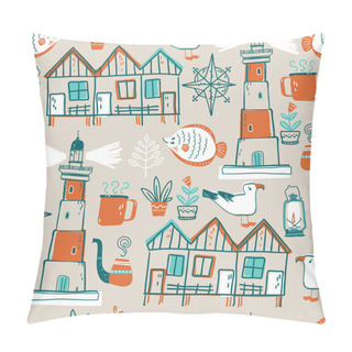 Personality  North Sea ,scandinavian Style Symbols Pillow Covers