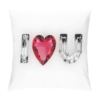 Personality  Gemstones In Shape Of Love Sign Pillow Covers