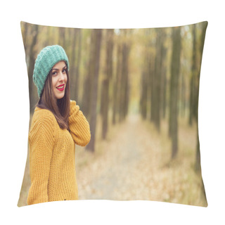 Personality  Girl Walking In The Park Pillow Covers