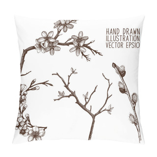 Personality  Blooming Tree Twigs Pillow Covers