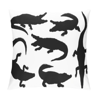 Personality  Crocodile Silhouettes Pillow Covers