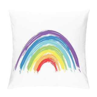 Personality  Painted Rainbow. Vector Illustration. Pillow Covers