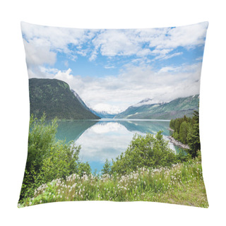 Personality  Tranquil Lake In Alaska Pillow Covers