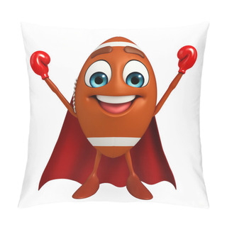 Personality  Super Rubgy Ball Character With Boxing Gloves Pillow Covers