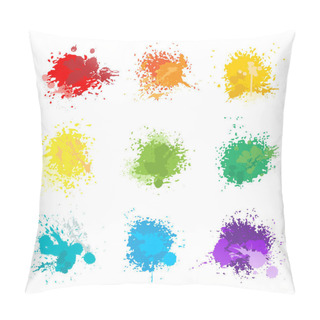 Personality  Paint Splat Colors Pillow Covers