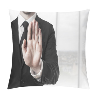 Personality  Businessman Hand Stop Pillow Covers