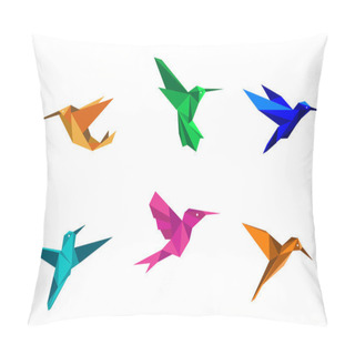 Personality  Origami Hummingbirds Pillow Covers