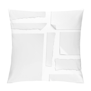 Personality  Blank Paper With Bends And Tears Pillow Covers