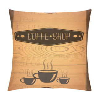 Personality  Coffe Shop Label Vector Illustration Pillow Covers