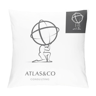 Personality  ATLAS CORPORATE VECTOR LOGO Pillow Covers