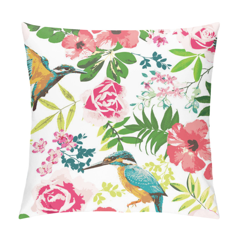 Personality  Seamless Tropical Floral Pattern Background Pillow Covers