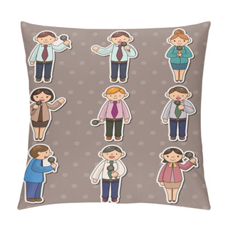 Personality  Set Of Reporter Stickers Pillow Covers