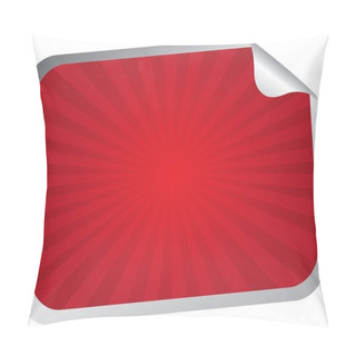 Personality  Sale Sticker With White Border Isolated On Red Pillow Covers