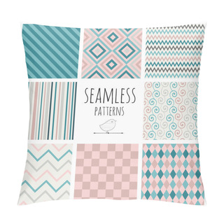 Personality  Seamless Colorful Geometric Background Set. Pillow Covers