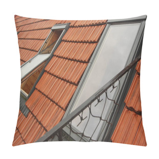 Personality  Skylights In The Old Tiled Roof. Pillow Covers
