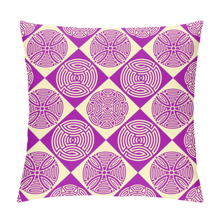 Personality  Violet Seamless Ornamental Pattern Pillow Covers