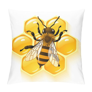 Personality  Vector Bee And Honeycomb Pillow Covers