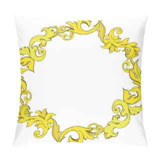 Personality  Vector Golden Monogram Floral Ornament. Black And White Engraved Ink Art. Frame Border Ornament Square. Pillow Covers