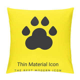 Personality  Animal Track Minimal Bright Yellow Material Icon Pillow Covers